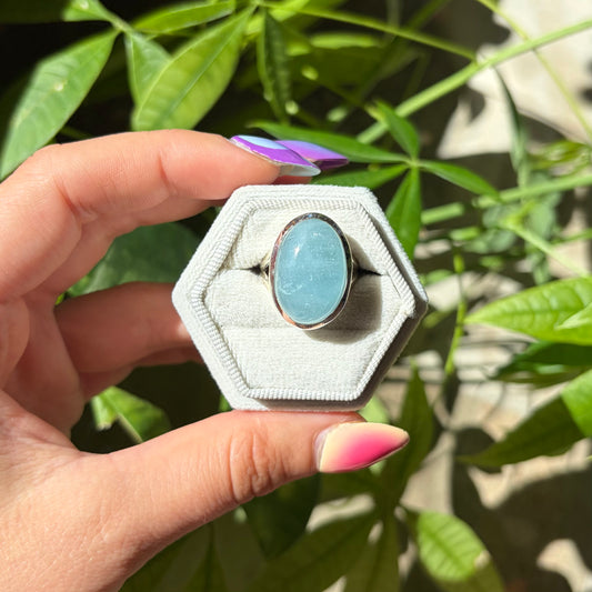 Bague aigue-marine