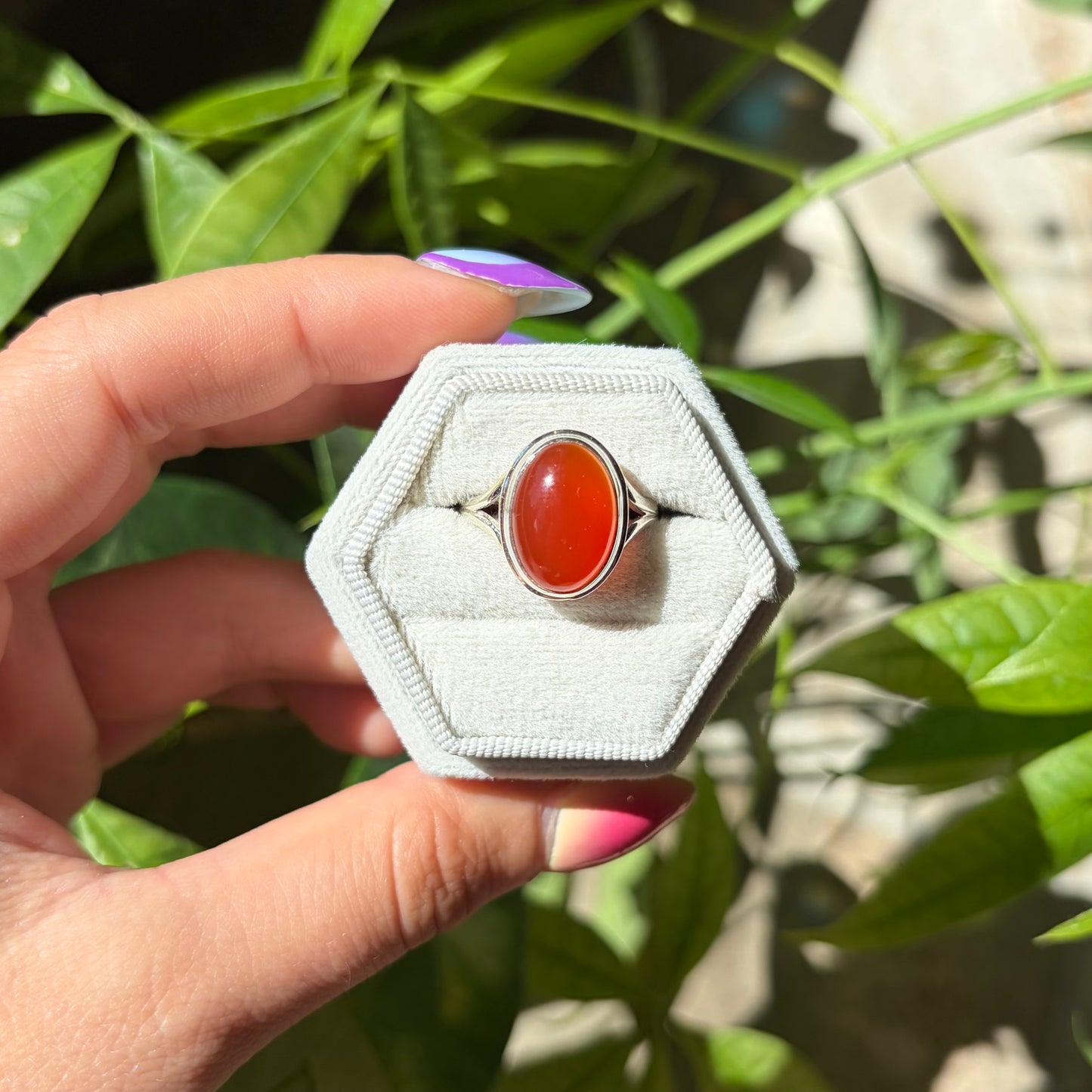 Bague cornaline