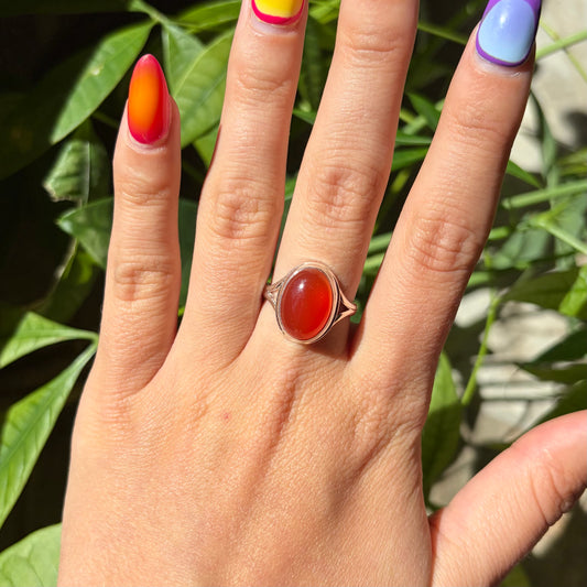 Bague cornaline