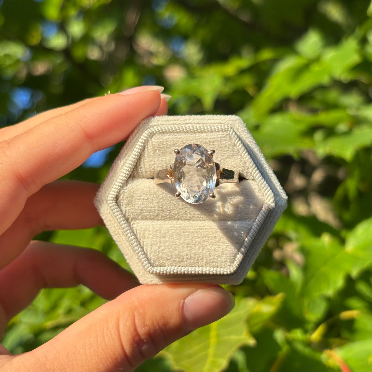 Bague quartz clair