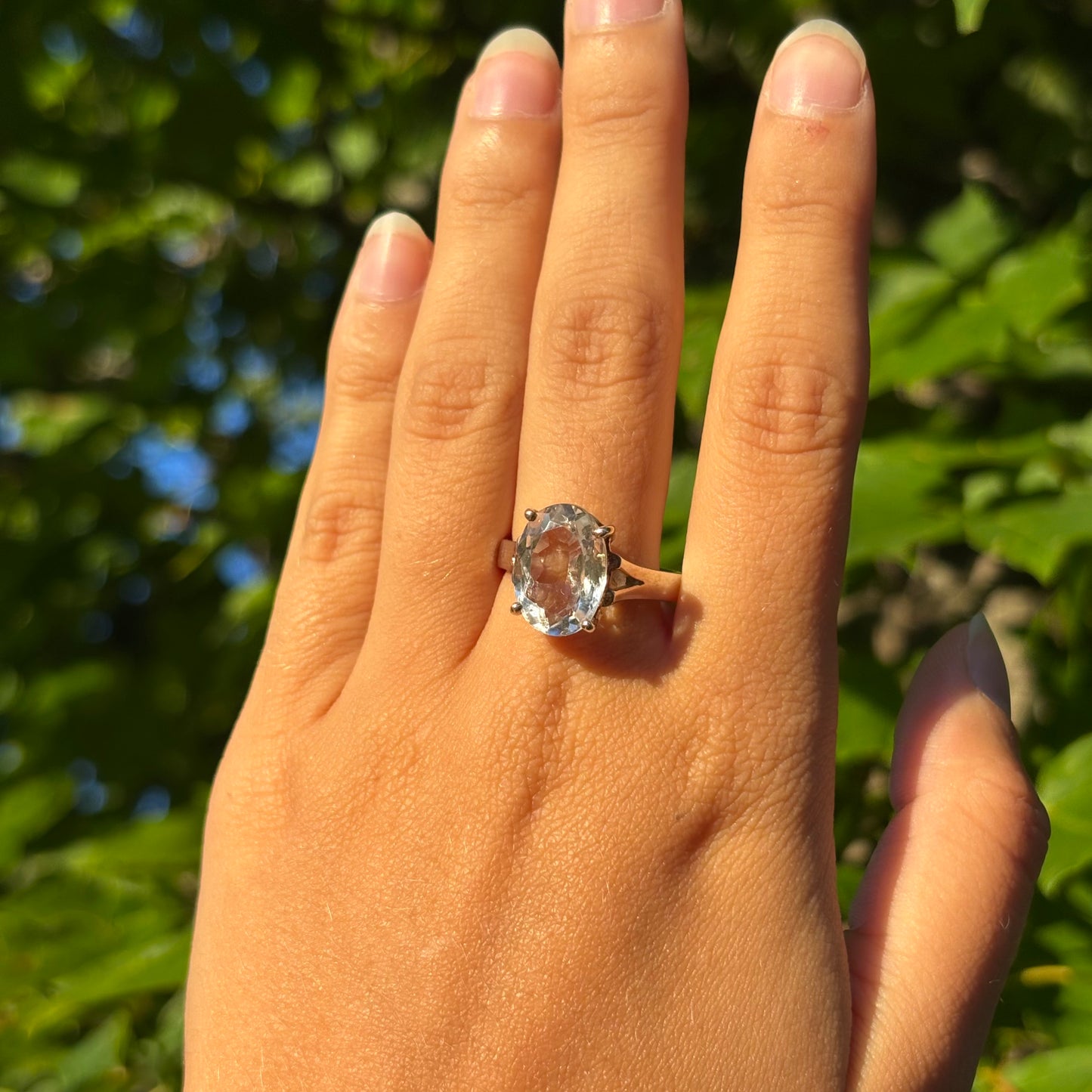 Bague quartz clair