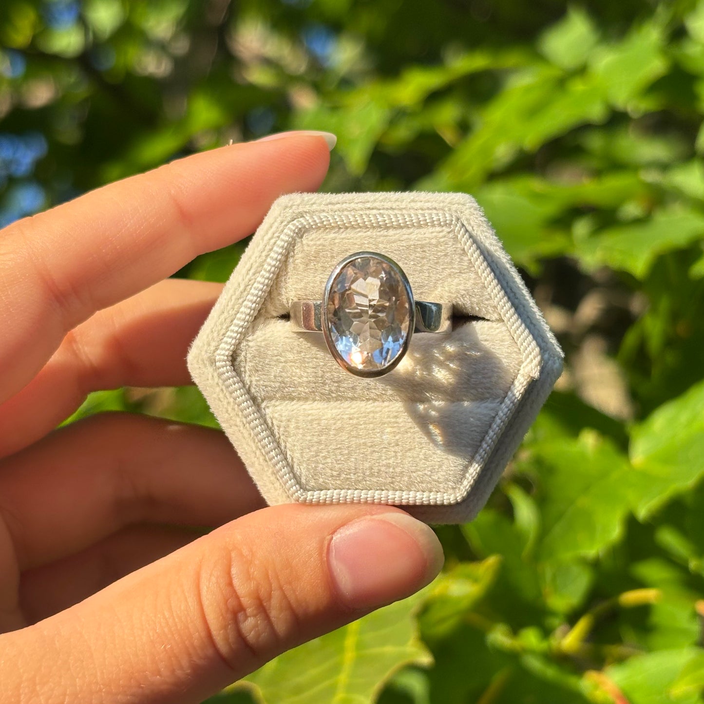 Bague quartz clair