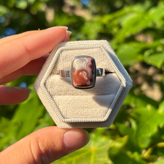 Bague agate crazy lace