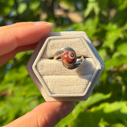 Bague agate crazy lace