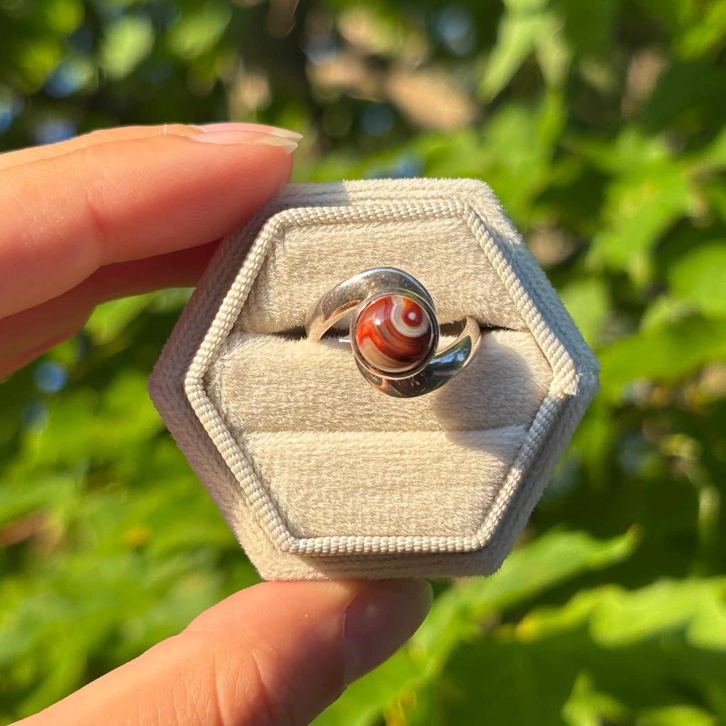 Bague agate crazy lace