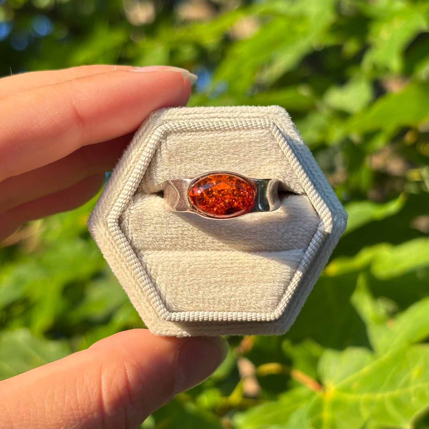 Bague ambre