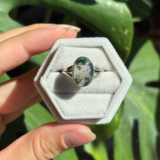 Bague agate mousse