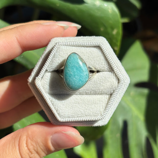 Bague amazonite