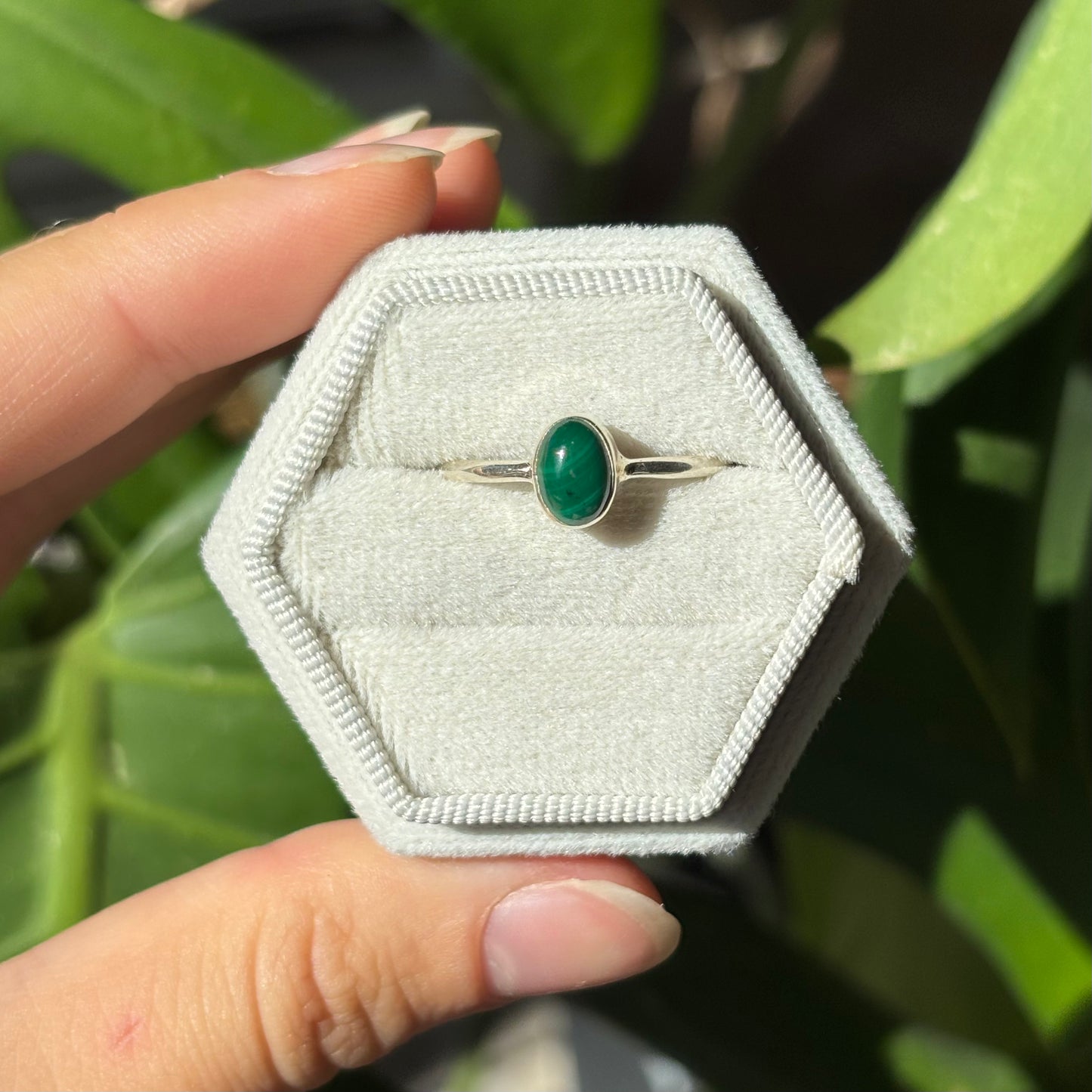 Bague malachite
