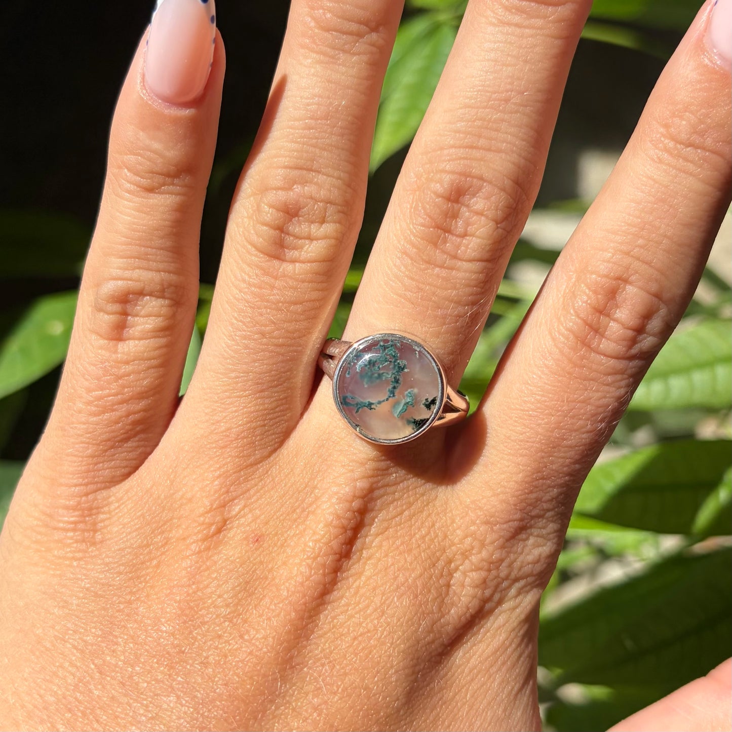 Bague agate mousse