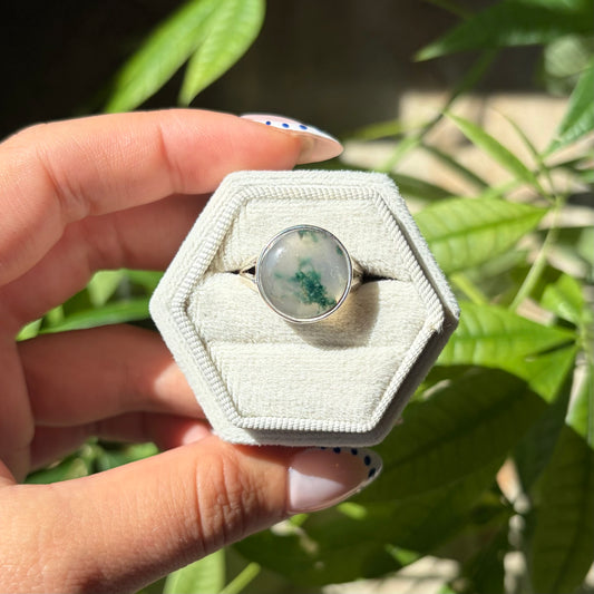Bague agate mousse