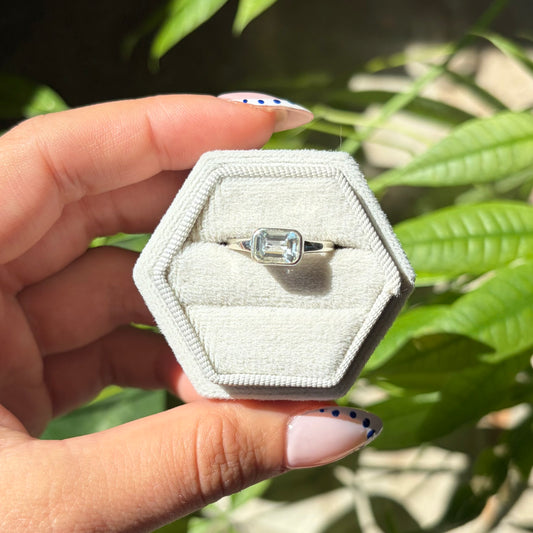 Bague aigue-marine