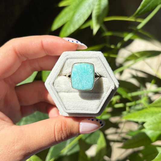 Bague amazonite
