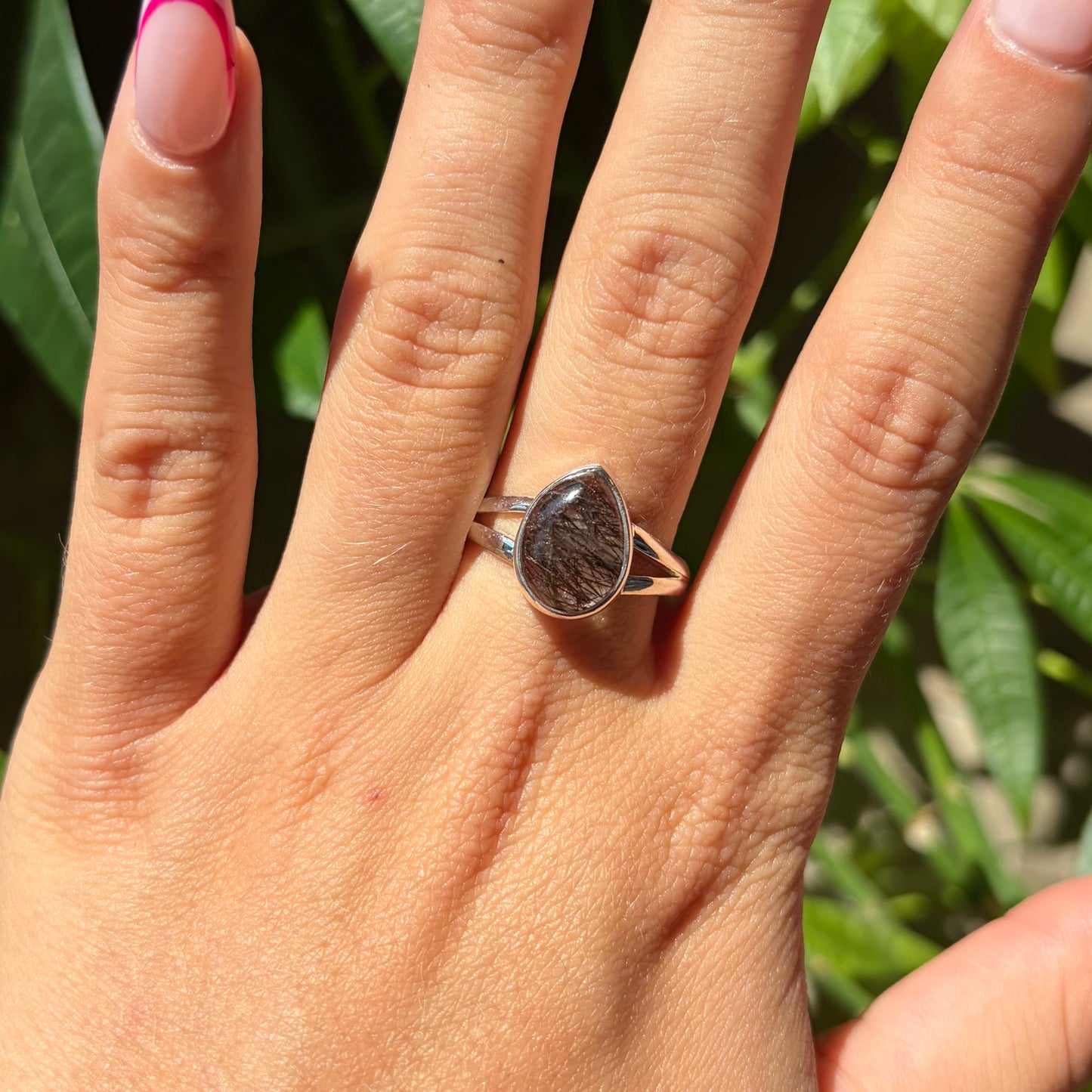 Bague quartz tourmaliné