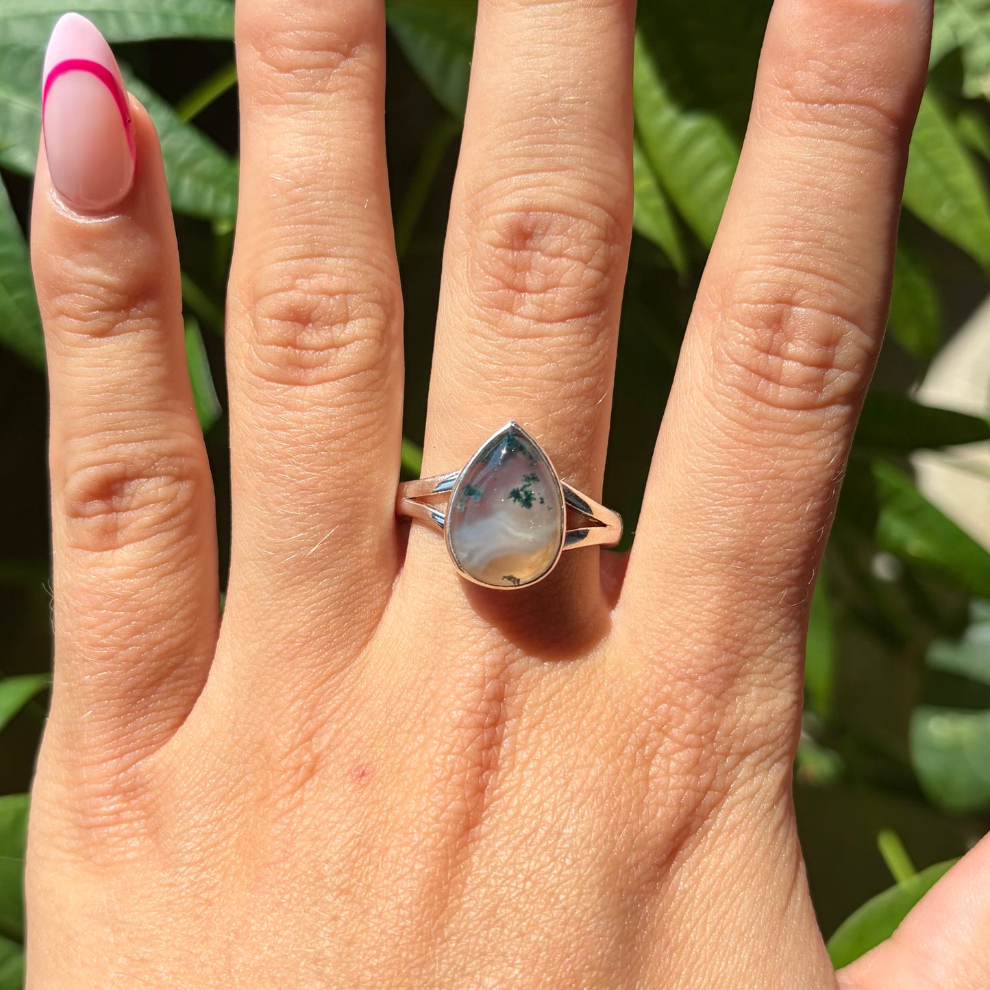 Bague agate mousse