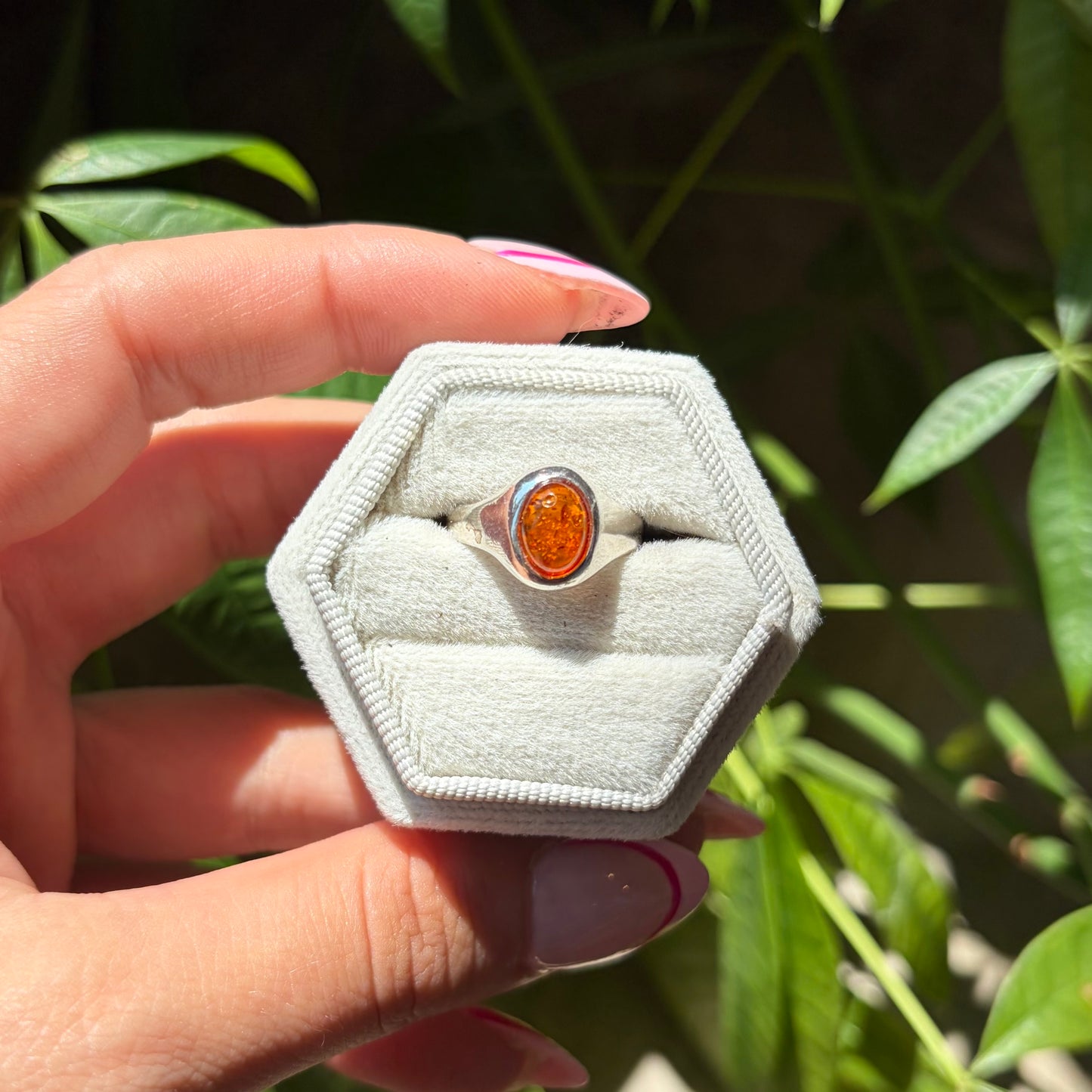 Bague ambre
