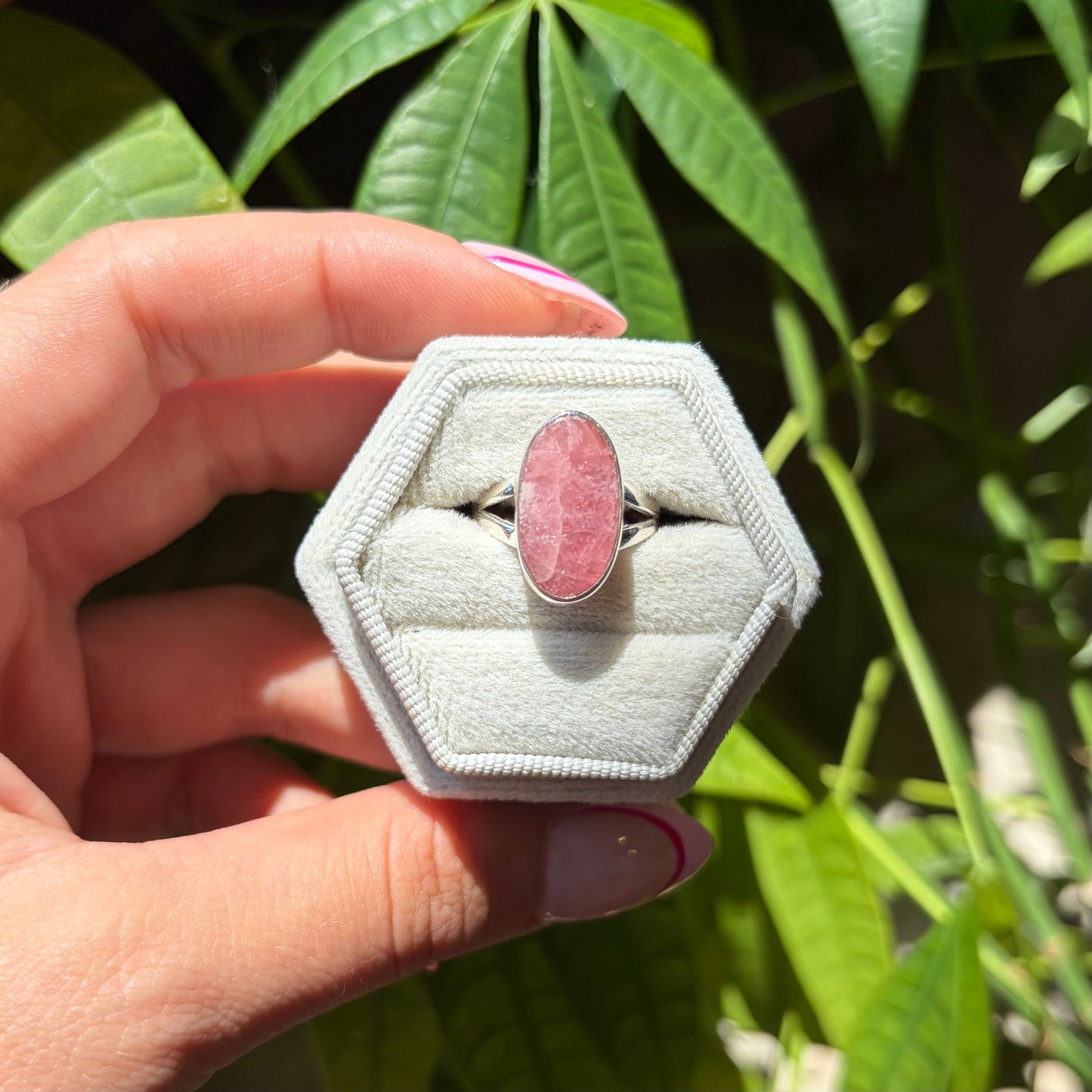 Bague rhodochrosite