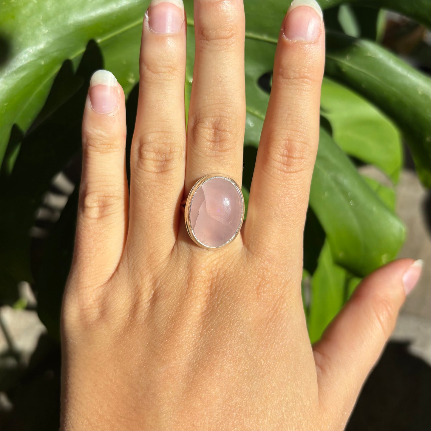 Bague quartz rose