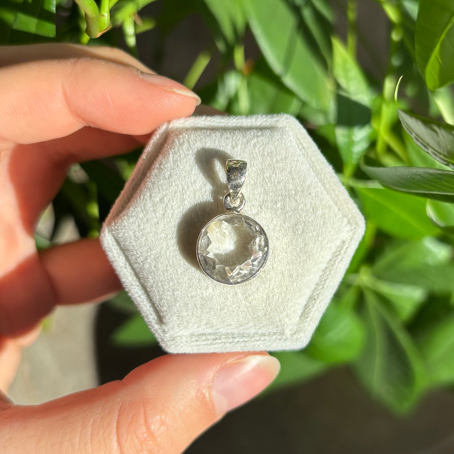 Pendentif quartz clair