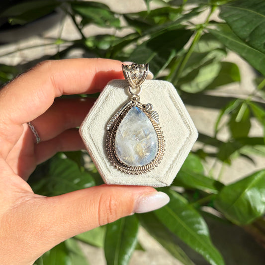 Pendentif pierre de lune