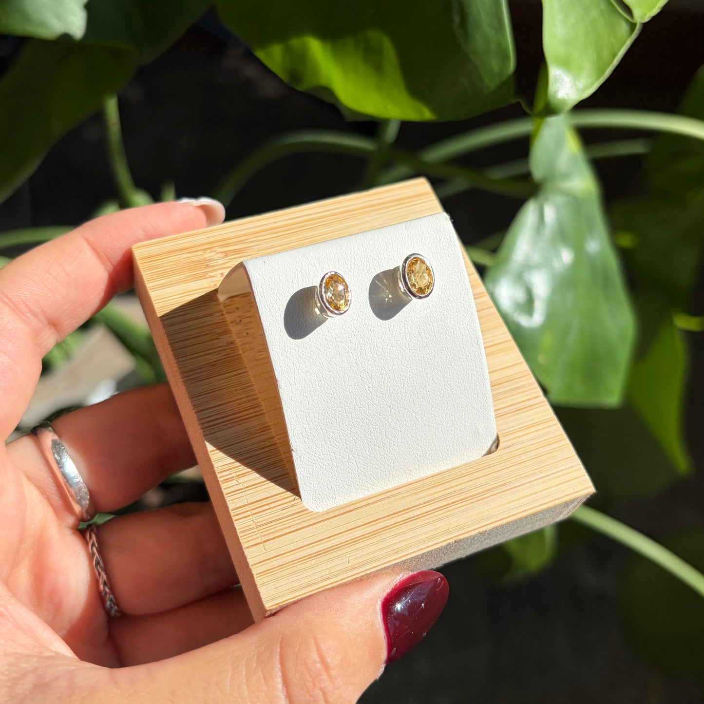Boucles d'oreilles citrine