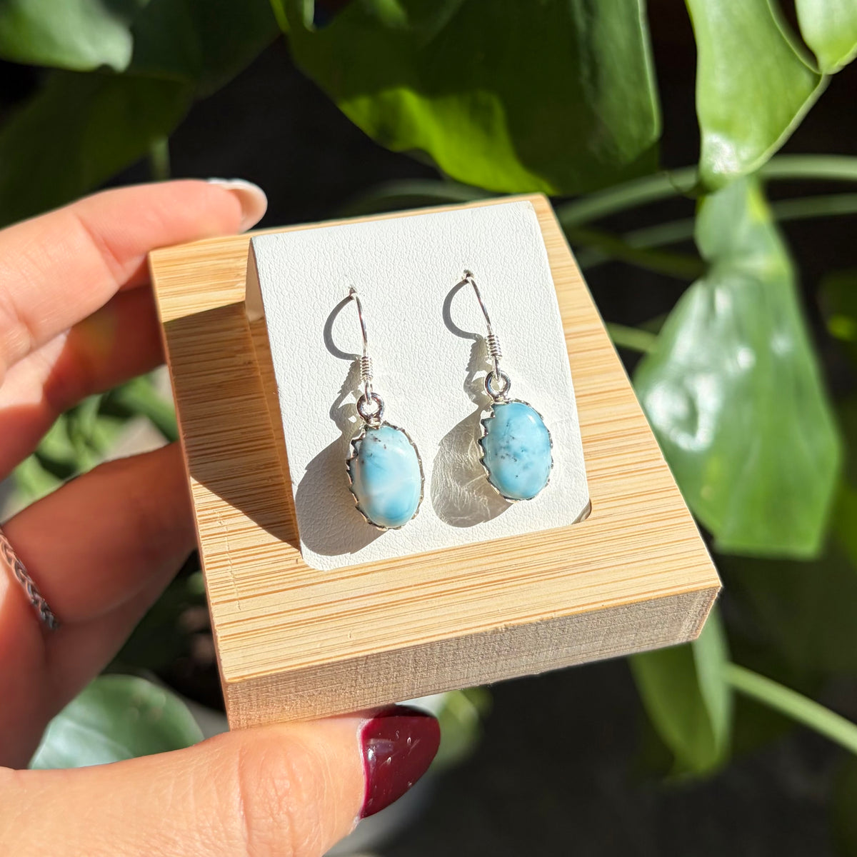 Boucles d'oreilles larimar
