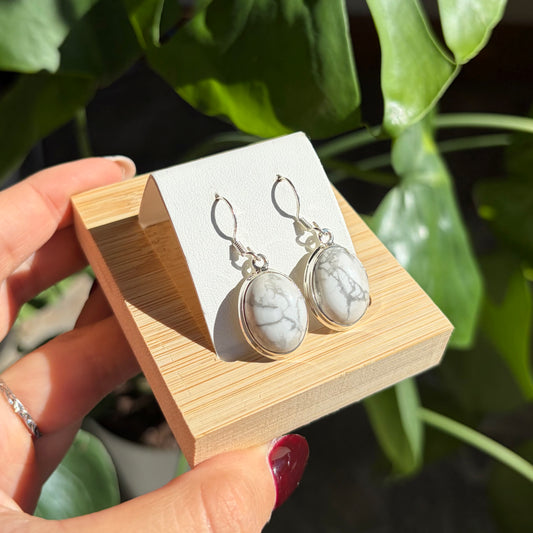 Boucles d'oreilles howlite