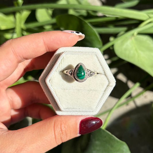 Bague malachite