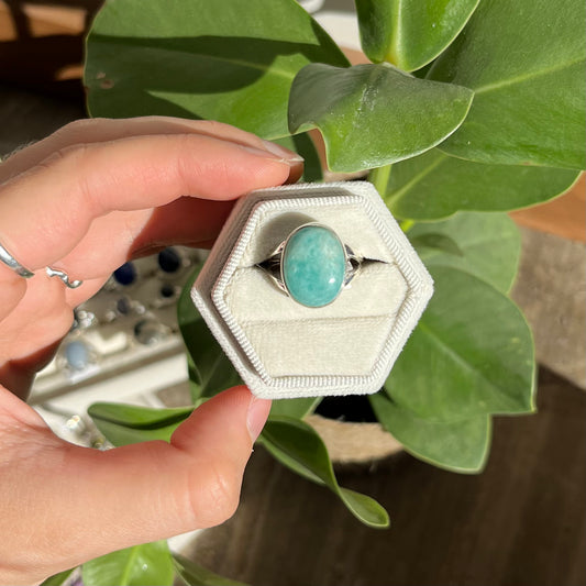 Bague amazonite