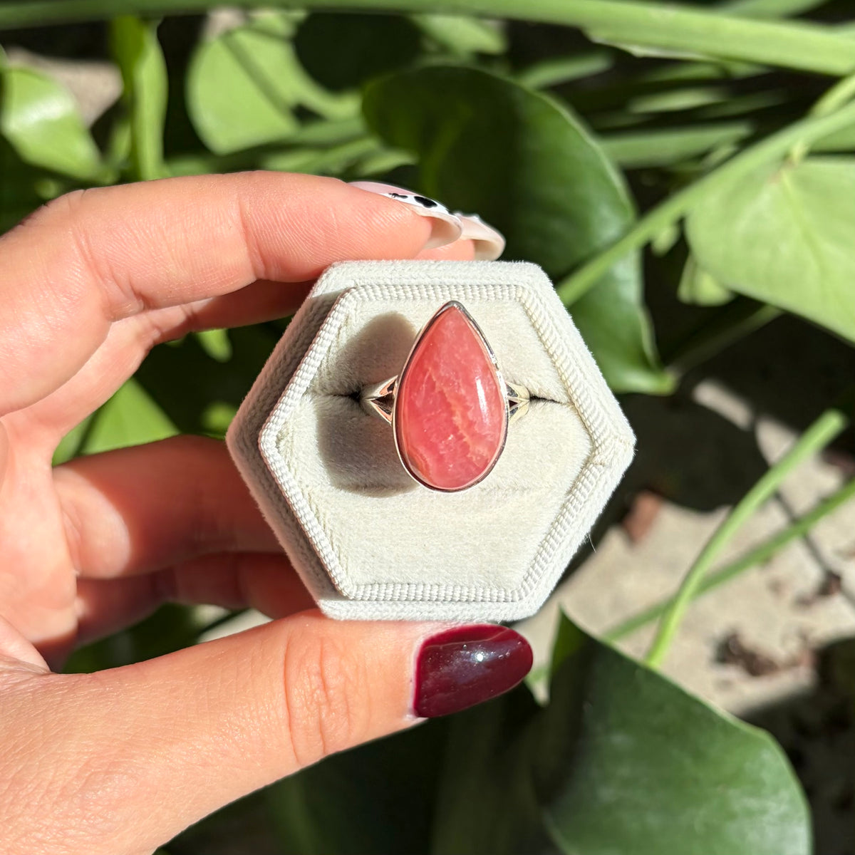 Bague rhodochrosite