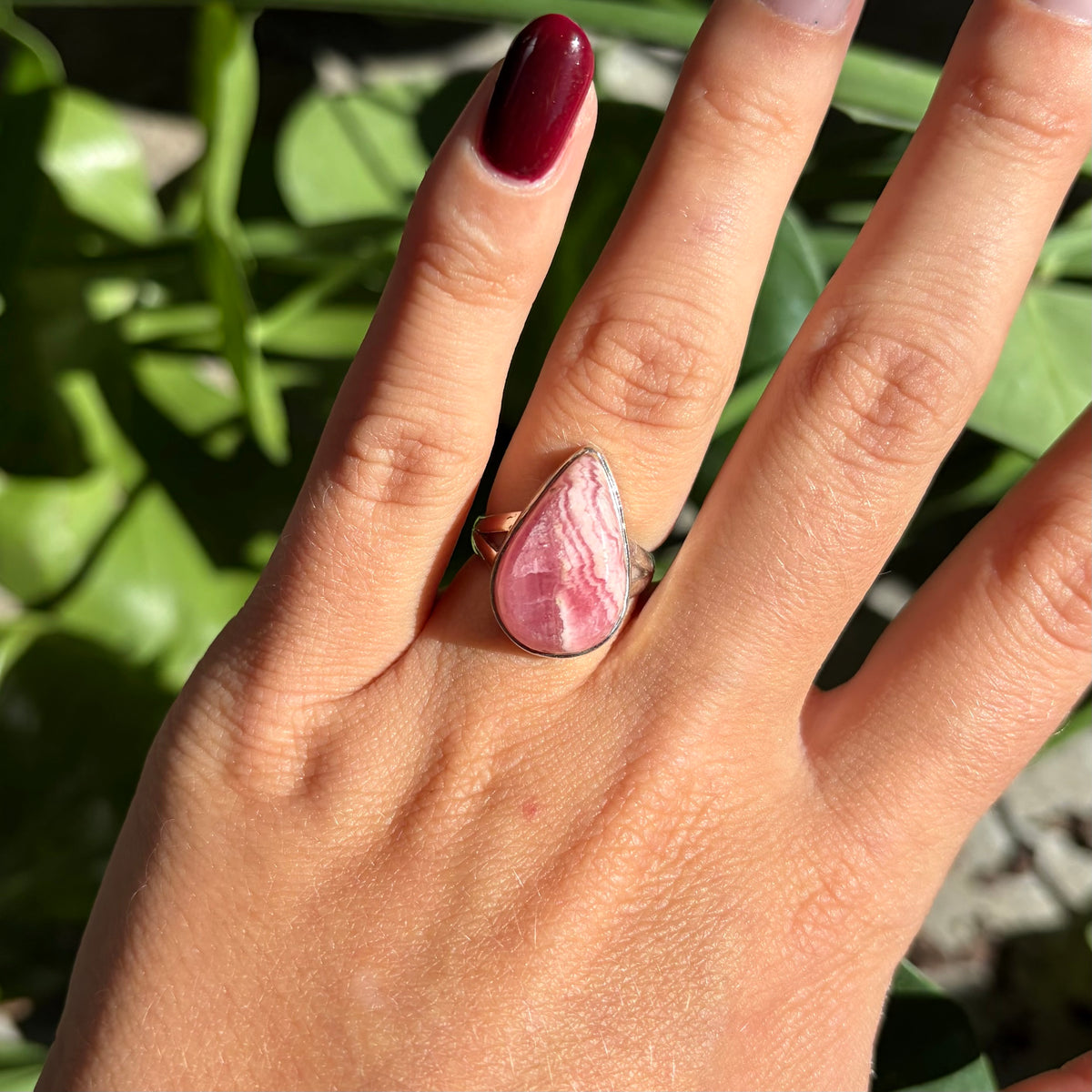Bague rhodochrosite