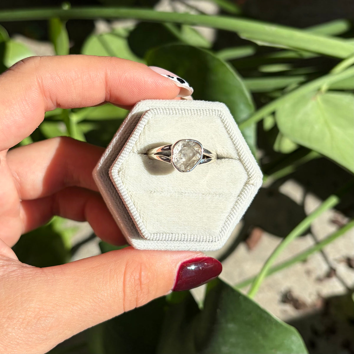 Bague diamant herkimer