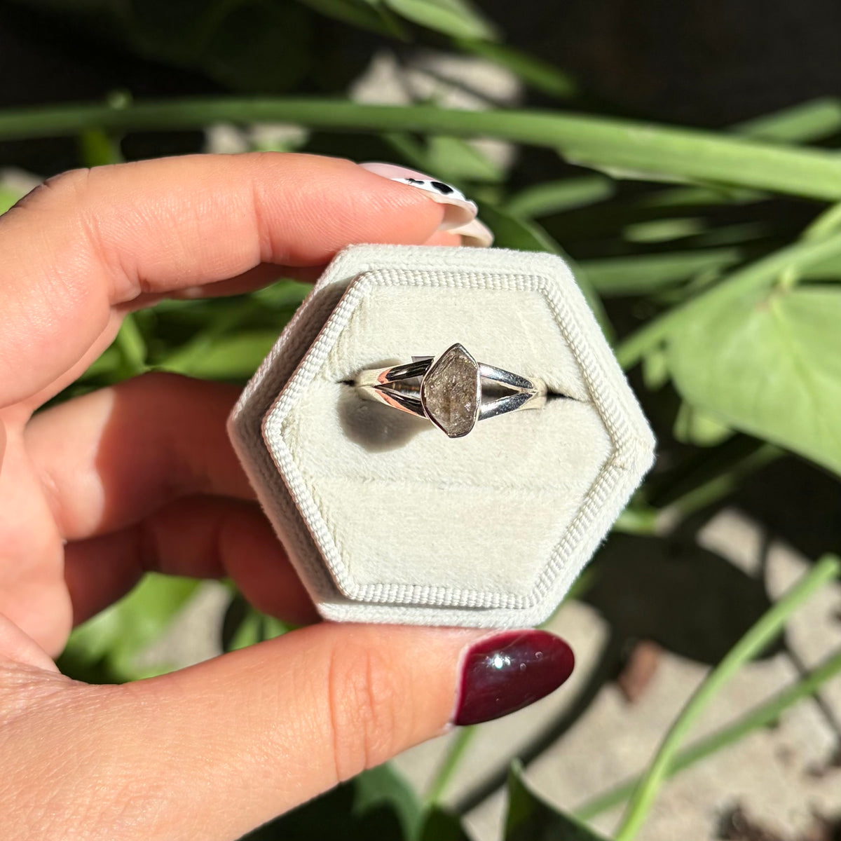 Bague dimant herkimer