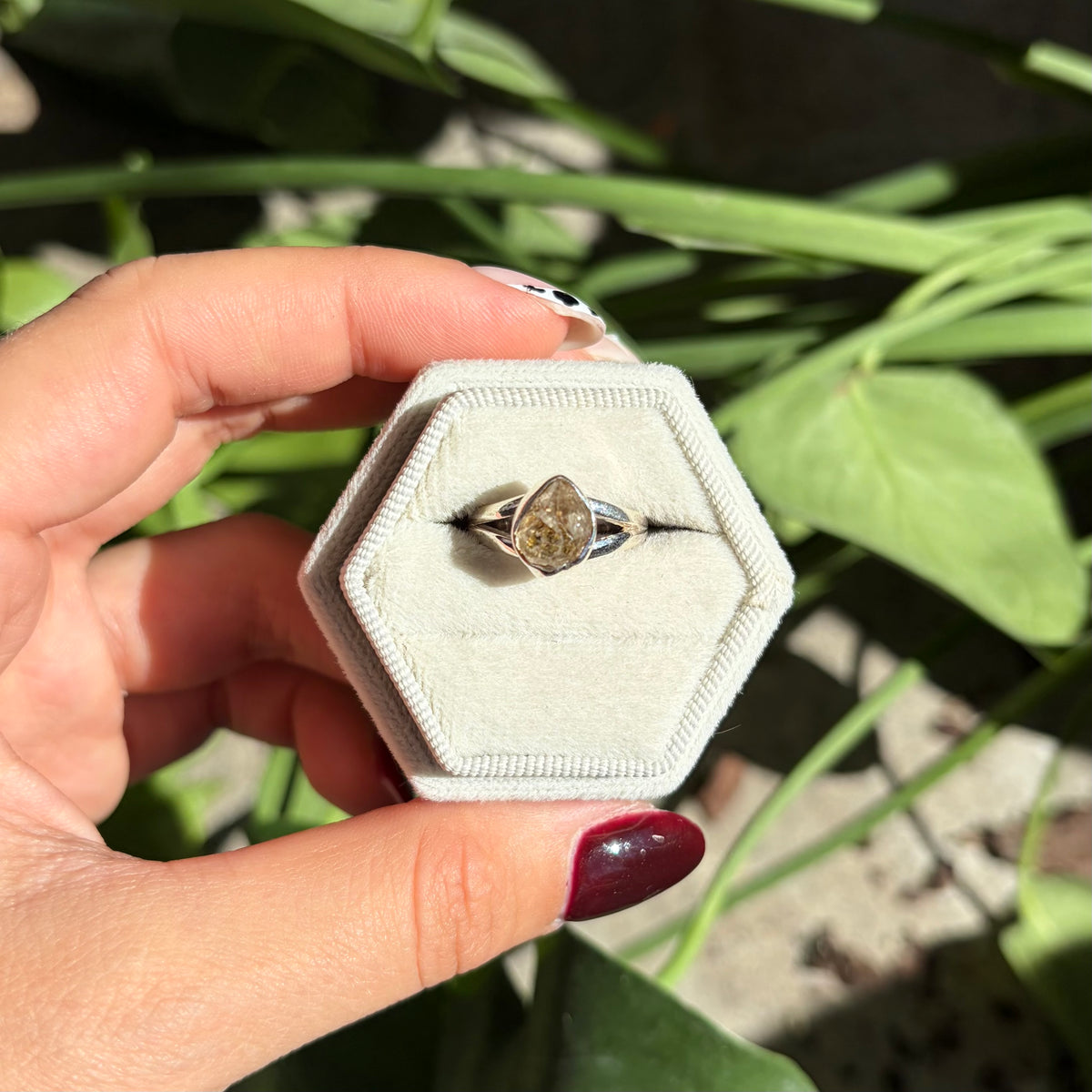 Bague diamant herkimer