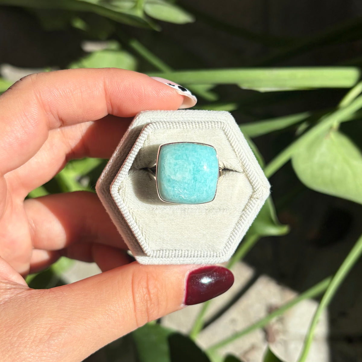 Bague amazonite
