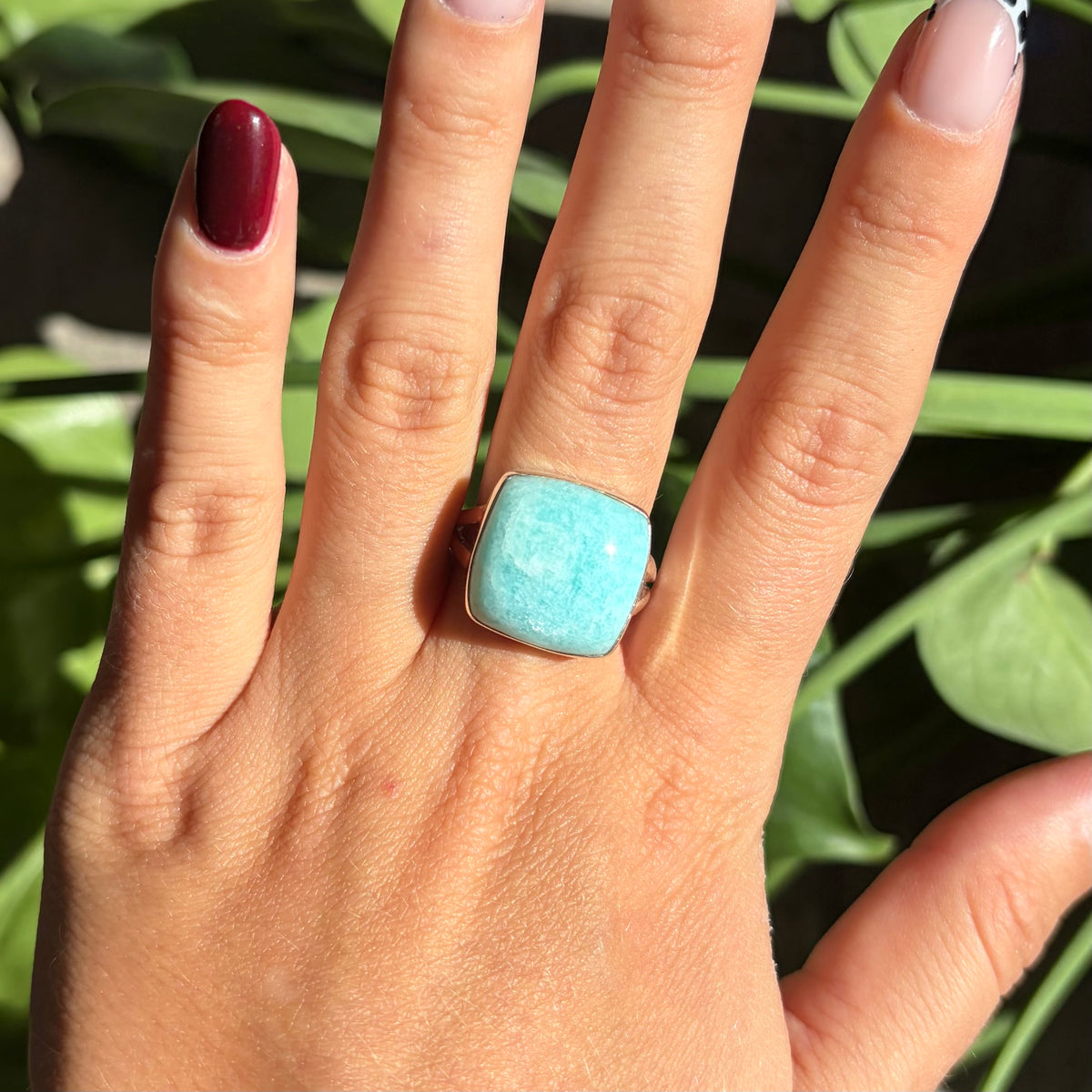 Bague amazonite