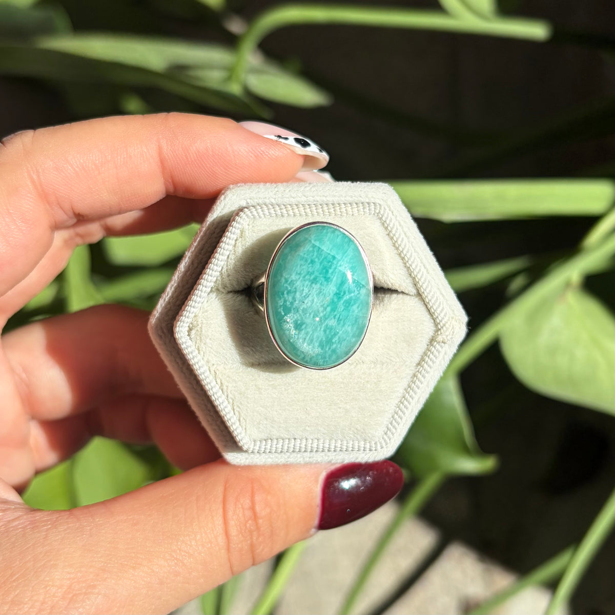 Bague amazonite