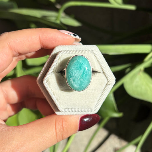 Bague amazonite