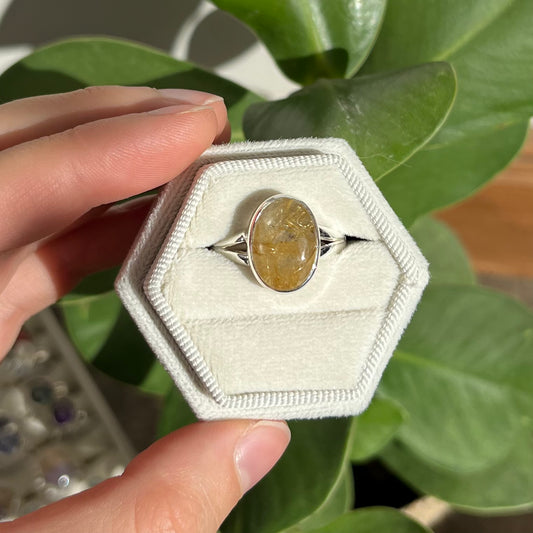 Bague quartz rutile