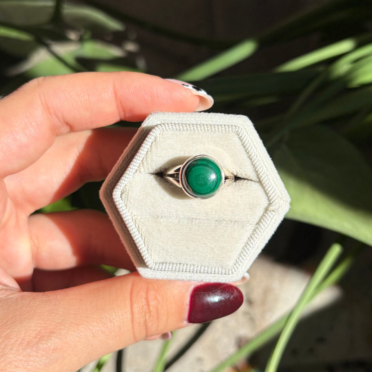 Bague malachite