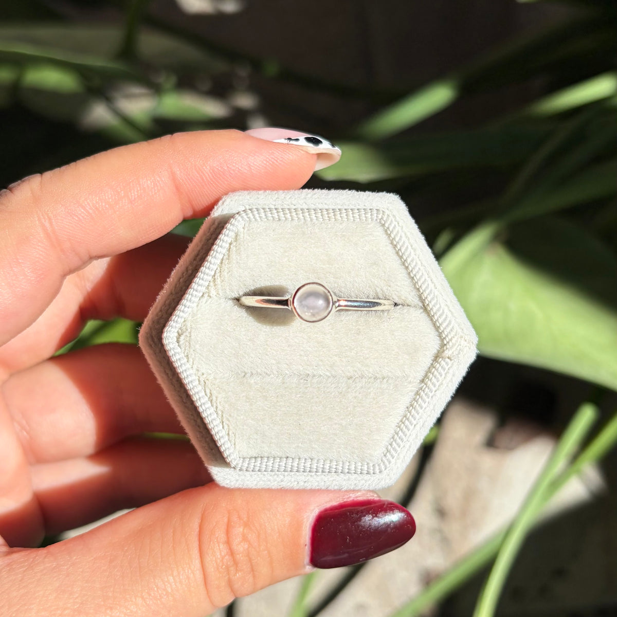 Bague quartz rose
