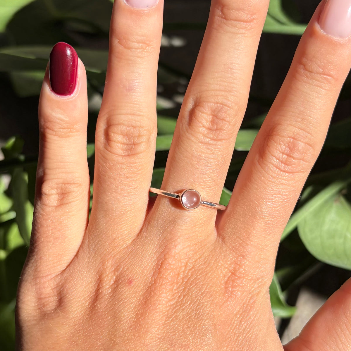 Bague quartz rose
