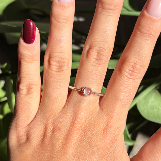 Bague quartz rose