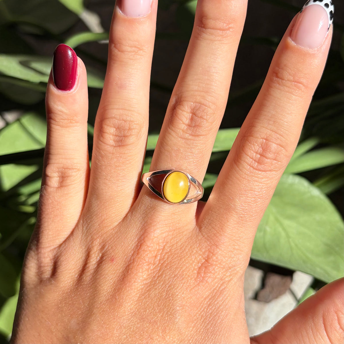 Bague ambre