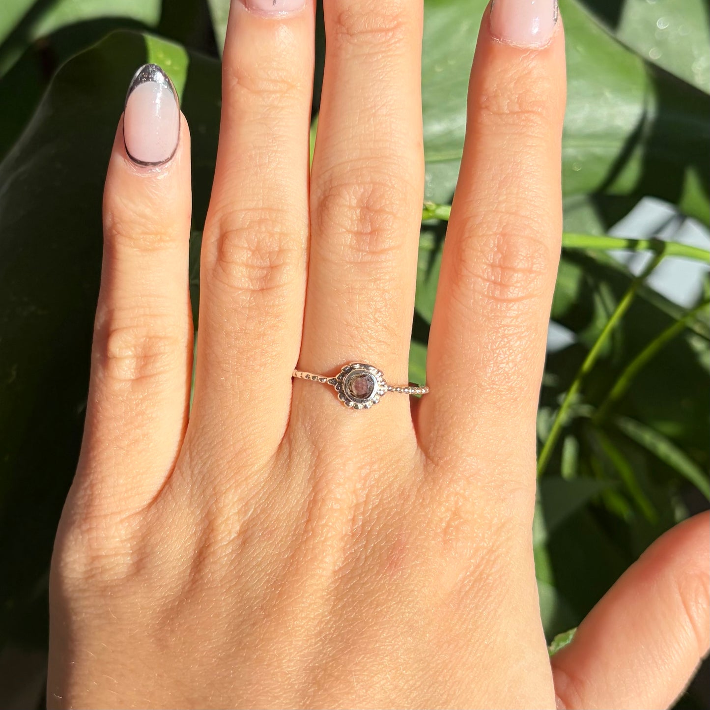 Bague quartz fumé