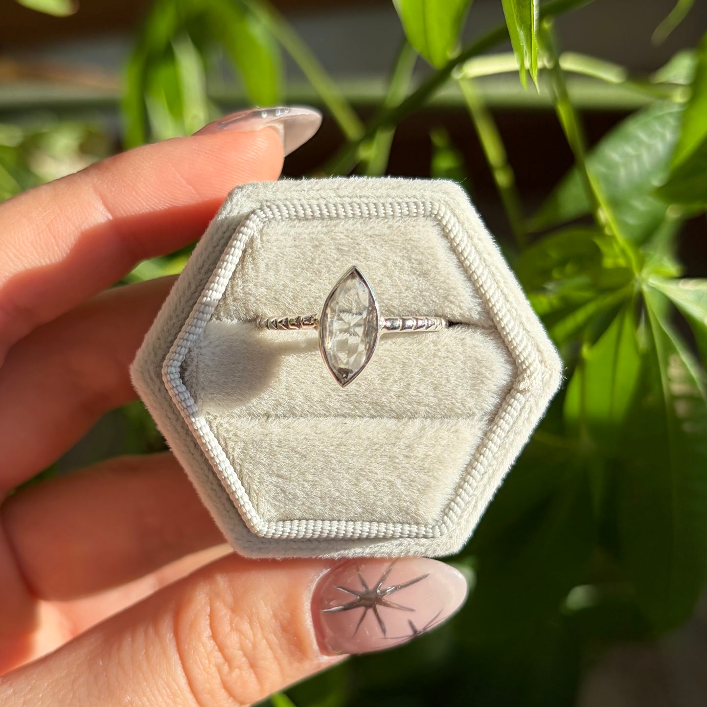 Bague quartz clair