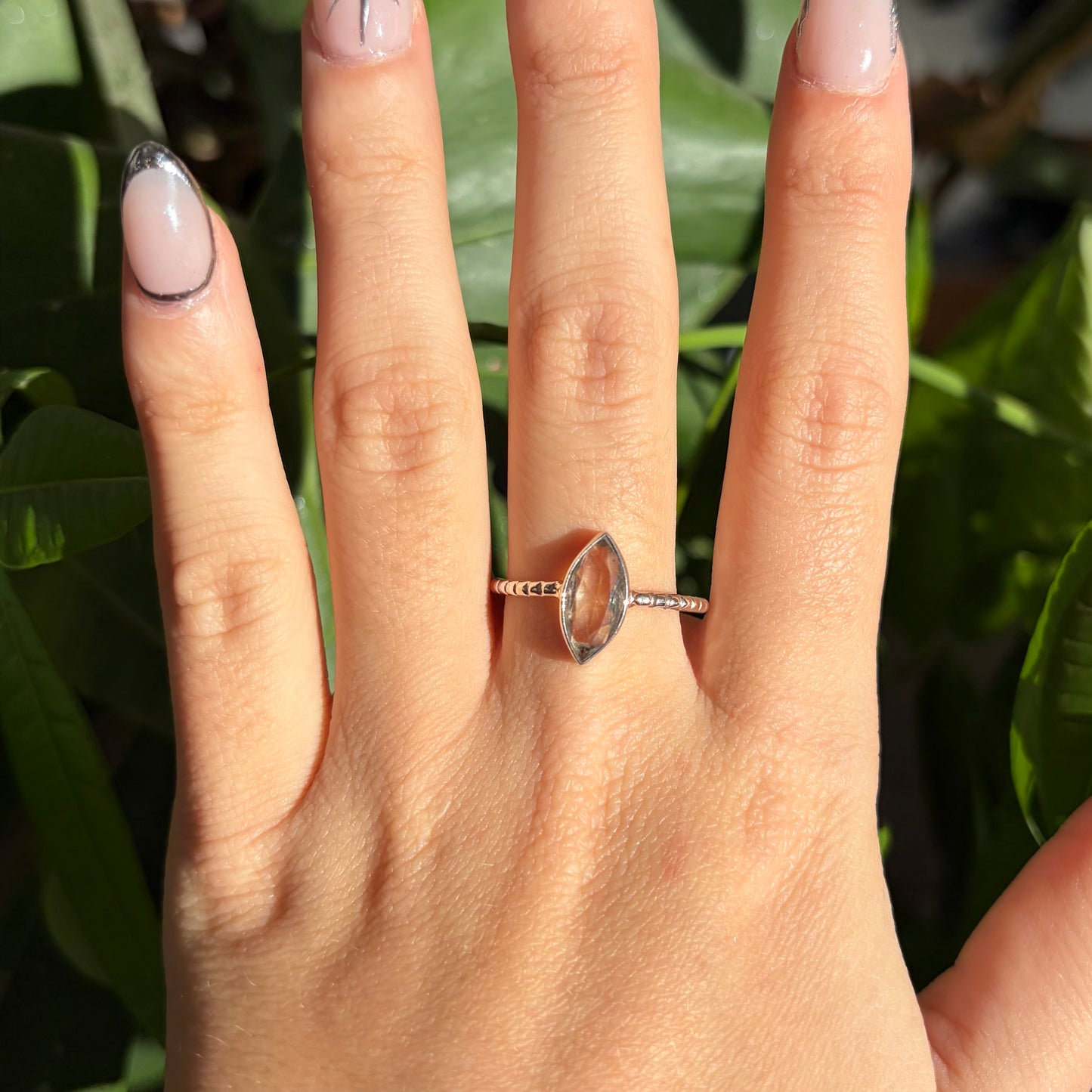 Bague quartz clair