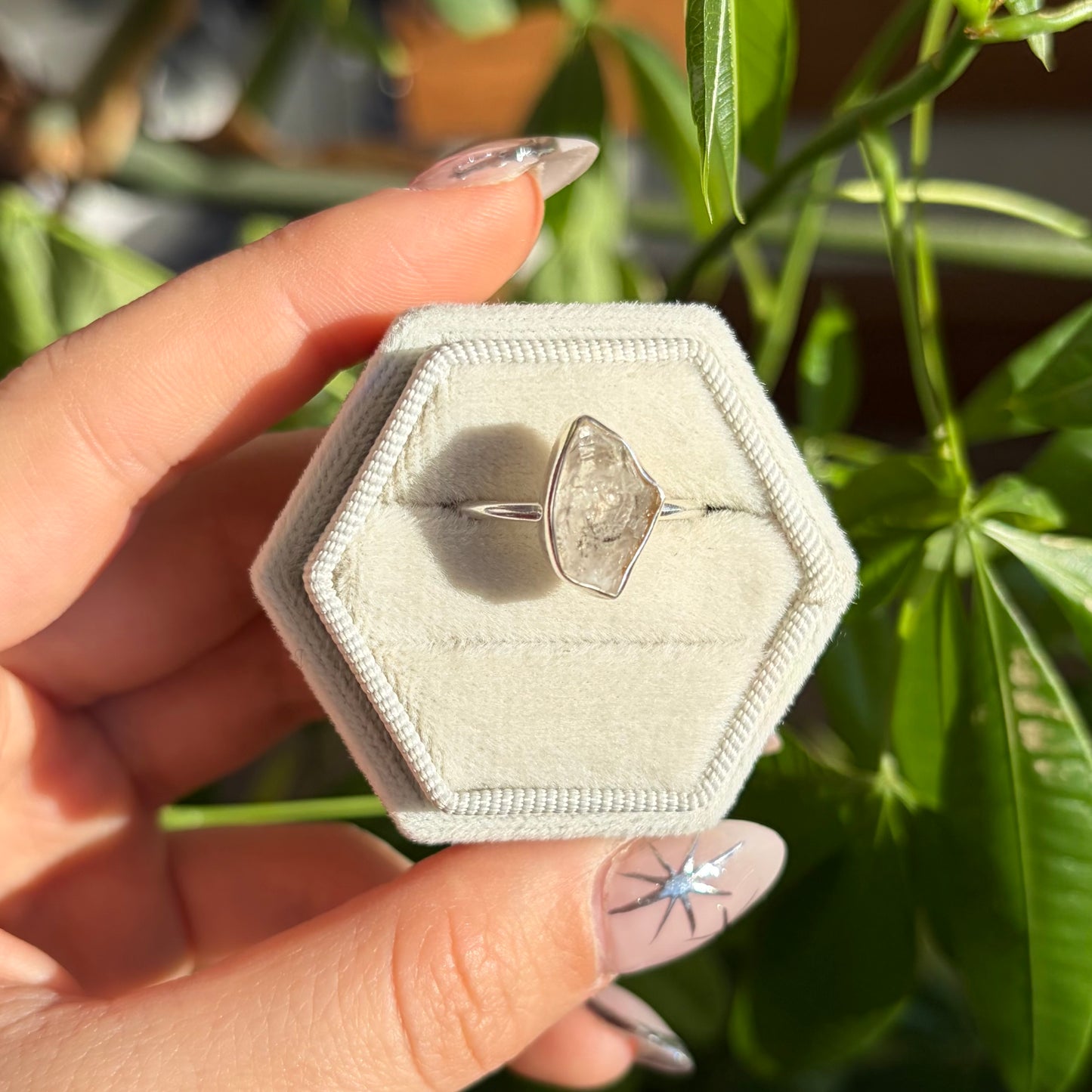 Bague diamant herkimer