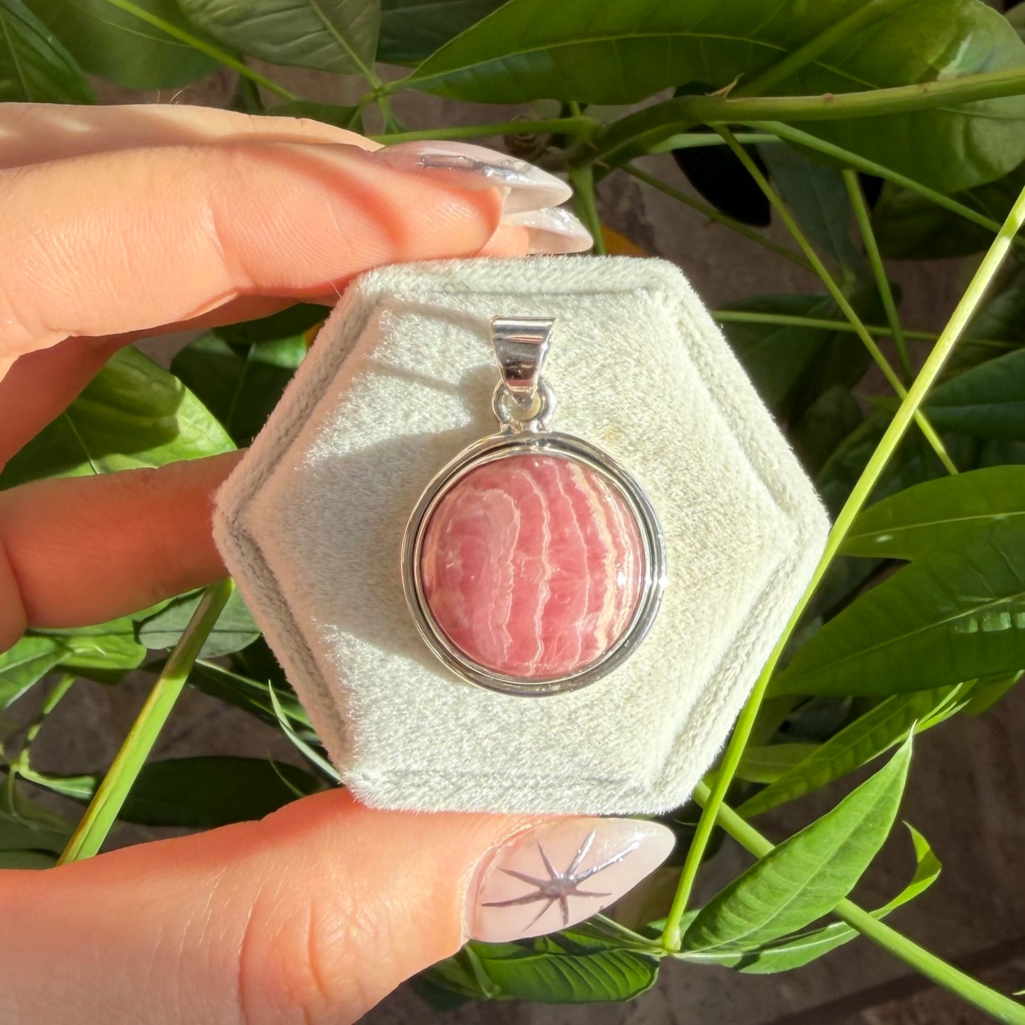 Pendentif rhodocrosite