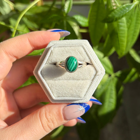 Bague malachite